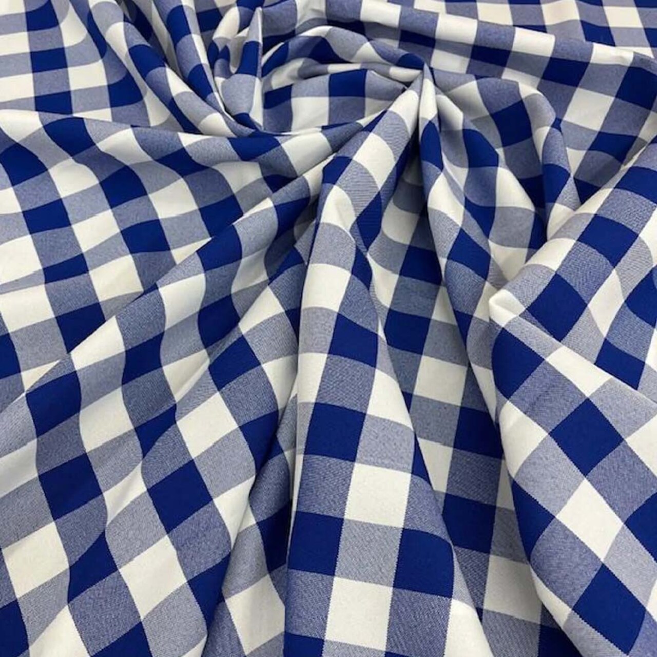1 Yard Checkered Gingham Polyester Fabric 60 Inch Width for Sewing Projects